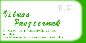 vilmos paszternak business card
