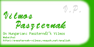 vilmos paszternak business card